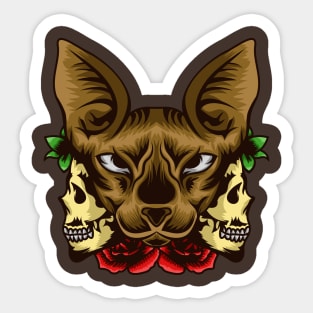 bastet egyptian cat Sticker